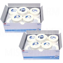 3M 마이크로포 종이반창고 1530 1533, 2박스, 1.25cmx24롤(백색)