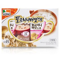 보노보노 포르치니버섯스프 18gx18봉 컵수프 크림스푸 코스트코 vono 농심 양송이 머쉬룸 편의점 인스턴트 간편식 맛있는 대용량 일회용 즉석 아침식사대용, 309.6g, 1박스