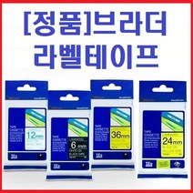 [브라더] 정품 라벨테이프 Tze-231/Tze-621/Tze-251/Tze-631/Tze-335, 1EA, TZe-141(투명/검정)18mm