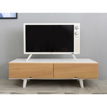 다오름 아담 1200 높은 TV거실장 tv대 장식장, 화이트아카시아