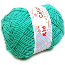 행복뜨기 목도리실 모자실 인형실 순면 털실 뜨개실 뜨개질실 키즈코튼, 325옥색