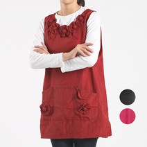 [꼬레]5단추 앞치마, 핑크