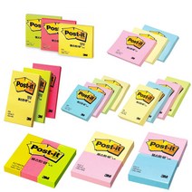 3M 포스트잇 노트, $W3D_포스트잇 653-2 노랑+분흥색, 1개