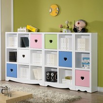 원퍼니처 클래스3칸3단책장.3칸5단책장 아동책장, 3칸3단책장/핑크워시