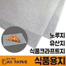 올페이퍼 식품용지 (기름흡수용), 화이트크라프트지 50g_4절, 500매