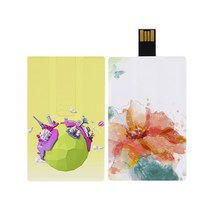 금길 카드접이식 USB 메모리 1개도 사진 로고 판촉 홍보문구 인쇄가능 카드형, 16GB