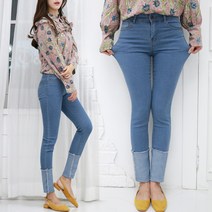 잘빠진 기장을 마음대로 연청롤업진 스판까지편안한 S~XL