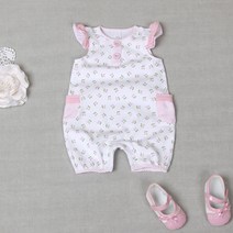 엔젤하트 ---연분홍체리롬퍼--- 신생아 바디슈트 아기옷 남아 여아 남자 여자 6개월 12개월 백일 아기 돌 선물 임신 출산 우주복