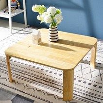 홈페리 사각원목테이블(중) 원목테이블 거실테이블 원목탁자 티테이블, 네이쳐