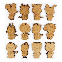 쥬크박스 우드팬시목걸이(12간지), 디자인랜덤발송, 1개