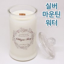 비단장이 프리미엄 아로마 소이캔들 대용량, 실버마운틴워터, 포장안함/우드심지, 870ml