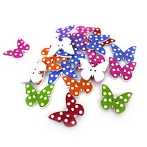 스쿨피아 나비단추_원목단추_20X14mm_20개입 단추, 20개