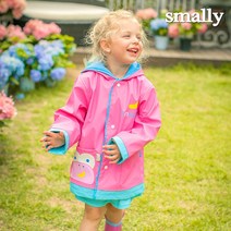 smally 아동용 우비 윈디 몽키핑크 레인코트 (간절기용 겨울용)