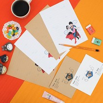 후아미 내가너의슈퍼맨 제작 편지지 세트 15cm x 21cm, 크라프트(편지봉투), 10매