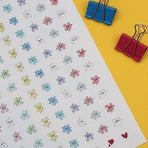 후아미 조각조각 퍼즐 번호 스티커 3.8 * 2.1cm 일반 모조지, 숫자(541-630)