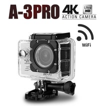 S2J 체이스뷰 A-3 PRO UHD(4K) 와이파이 액션캠, A-3 PRO 액션캠 화이트(메모리 미포함)+전용배터리