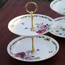 그린 Luxury 2단 디저트 접시, 카멜리아 타입