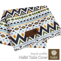 멜리띠 감성 테이블커버(방수) 캠핑 테이블보, 소