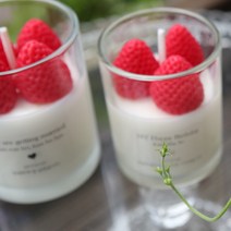 도담스토리 딸기캔들 소이캔들 답례품, 5온즈딸기캔들