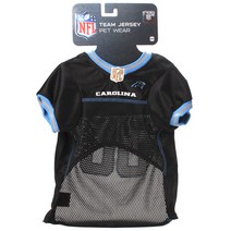펫츠퍼스트 NFL 팀 저지 펫 웨어 애견 티셔츠, Carolina Panthers