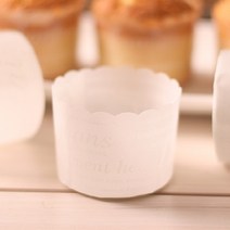 1회용머핀컵 반투명화이트 8장, 8개
