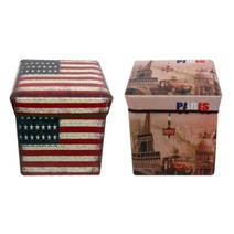 NK 1+1 스툴 의자 수납의자 수납스툴 정리함, 1+1 빈티지미국+프랑스