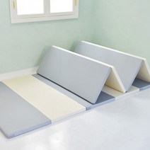 색다른매트 폴더매트 놀이방매트 1+1, 크림그레이