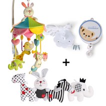 꿈나라 모빌, 러블리 흑백컬러 더블모빌+수동오르골