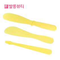 발롱뷰티 스파출라 소 중 대 노랑 피부미용재료, 1개, 노랑 스파출라 소