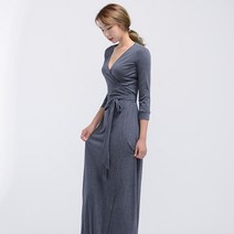 더리스 NKWLD774_여성 베이직 7부 맥시 랩 롱 원피스