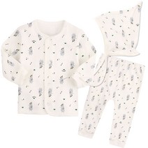 유아 아기 실내복 내의 내복 가을 겨울 상하의세트 인디언베어양면내의(화이트)