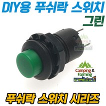 DIY용 DS-425A 푸쉬락 스위치 2핀 OFF-(ON)형 (그린)