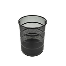내외 펀칭 휴지통 블랙 3L, 1개