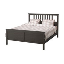 이케아 HEMNES 퀸침대 매트리스 풀세트, 블랙브라운