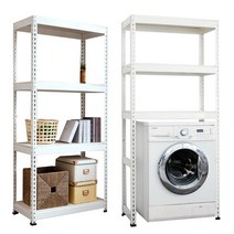 무볼트앵글 조립식앵글수납선반 아이보리색+MDF합판세트, 1200*400*1800, 5단