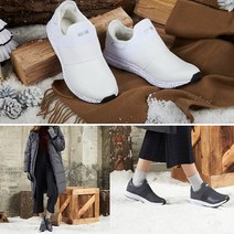 린 여성 소가죽 방한화 슬립온