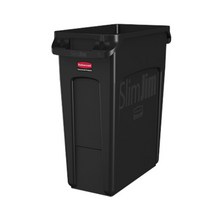 러버메이드 슬림짐쓰레기통 60L (벤티드슬림짐), 검정, 1개