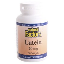 네추럴팩터스 루테인 20mg 글루텐 프리 무설탕 소프트젤, 30개입, 1개, 30 소프트젤
