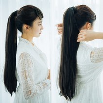 가발프랜즈 묶음머리가발 끈달비 부분가발 스트레이트 긴머리 60cm 롱헤어 생머리 붙임머리가발, 초코브라운, 1개