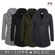 더리스 남성용 고급 모직 하이넥 더블 코트 NKUC7063