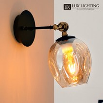 럭스라이팅 페어리 관절 직부 1등 벽등 램프별도제품 실내용 직부등 벽조명, 제품및 LED램프구매-LED백열전구4W(ST64) 1개 포함