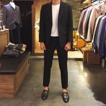 어썸블랑 남성용 크러시 셋업 사계절 정장 세트