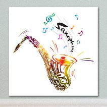 꾸밈 iw628-판타스틱뮤직악기소형노프레임 액자, 6타입-색소폰