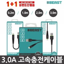 샵비스트 3.0A 고속충전케이블 1+1, 1개, 05-04.샵비화이트 8핀+8핀(20cm)