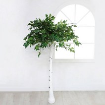 더리얼스 인조 조화 자작나무 버찌나무 인조목 기둥 화이트 160cm