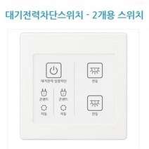 진흥전기 대기전력자동차단스위치 1개용 2개용(전등1회로 2회로), 2개