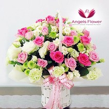 [엔젤스플라워] 마음을 전하는 전국 꽃배달서비스 생화 꽃바구니 꽃다발, F11_달콤한연인 일반형
