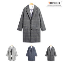 탑보이 격식있는 스판 체크 롱 마이 자켓 (SCC5034PT)