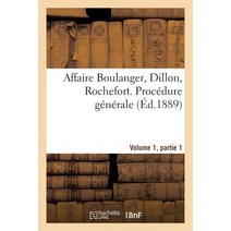 Affaire Boulanger Dillon Rochefort Volume 1 Partie 1 Paperback, Hachette Livre - Bnf