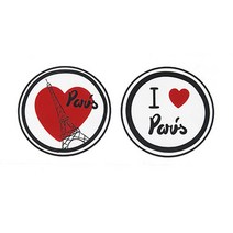 JStrading 종이전사지 수지전사지 열 전사용지, s76)I Love Paris(레드), 1개